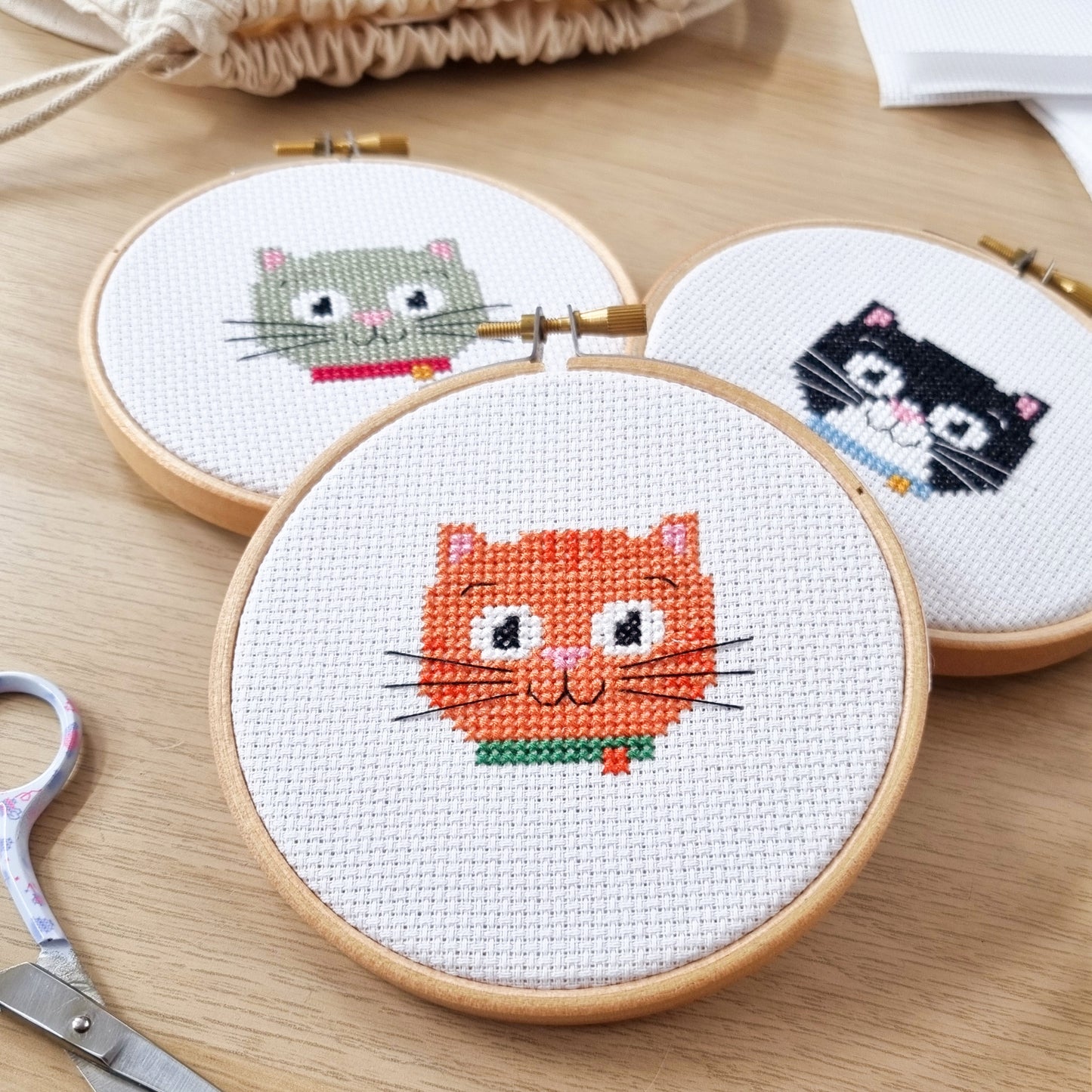 Ginger The Cat 4" Cross Stitch Kit