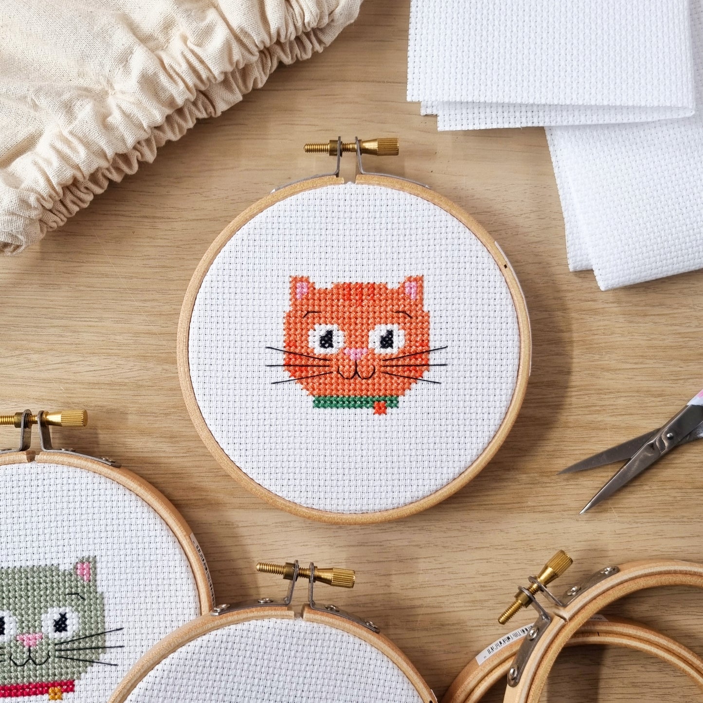 Ginger The Cat 4" Cross Stitch Kit