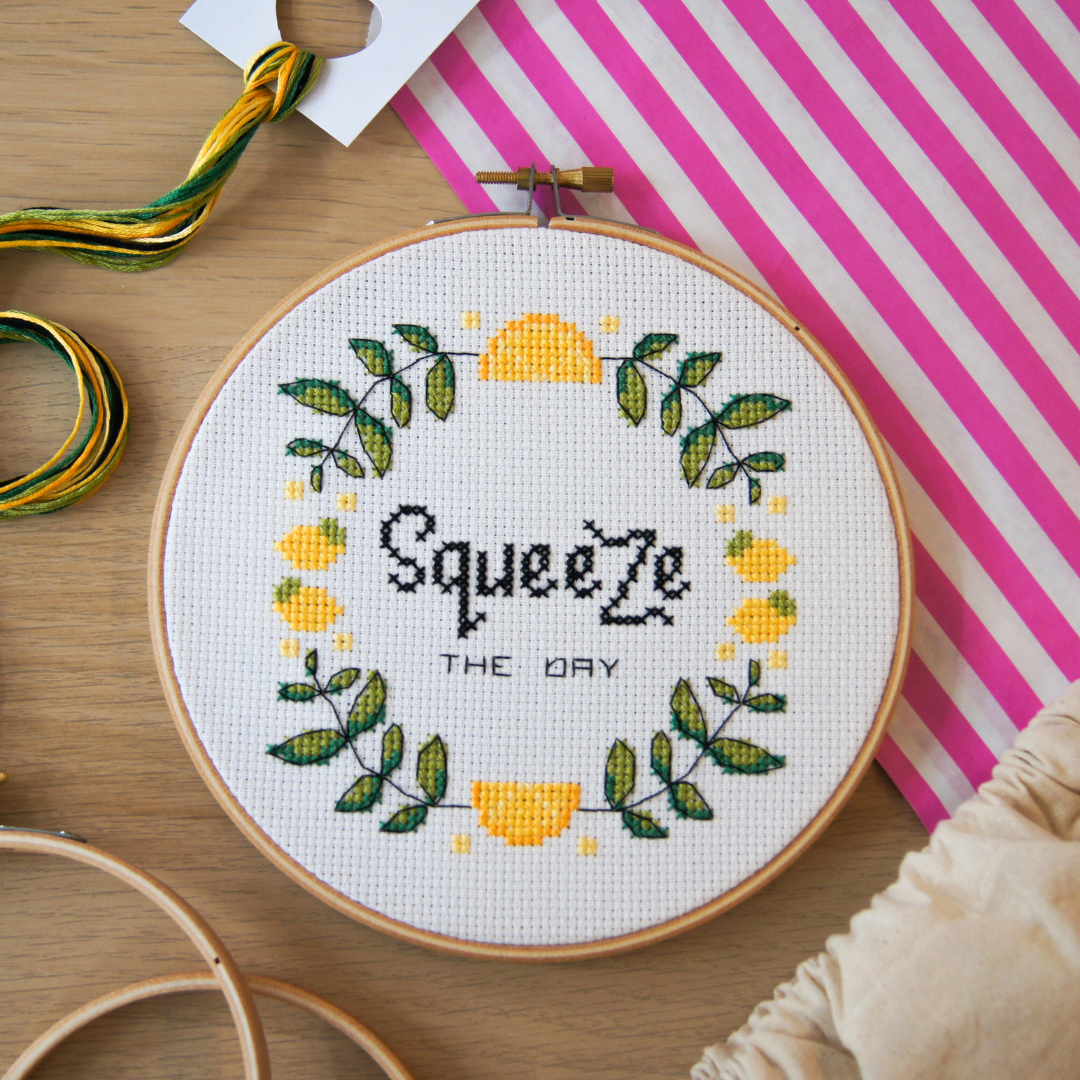 Squeeze The Day 6" Cross Stitch Kit